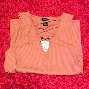 Pink crossed shirt